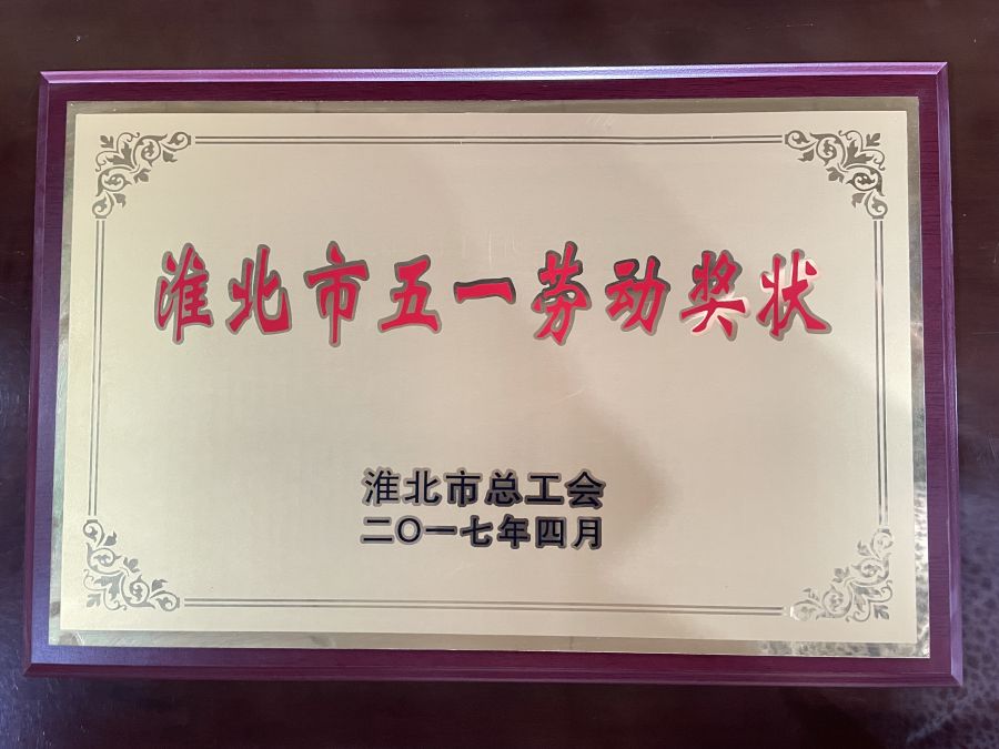 2017年4月淮北市五一劳动奖