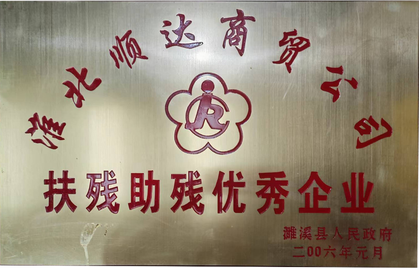 2006年元月扶残助残优秀企业