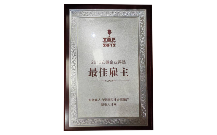 2012年2012安徽企业评选最佳雇主